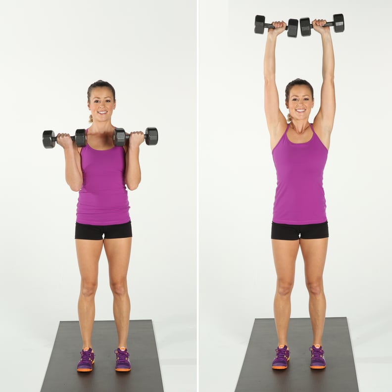 Dumbbell Back and Arm Exercise: Biceps Curl and Overhead Press