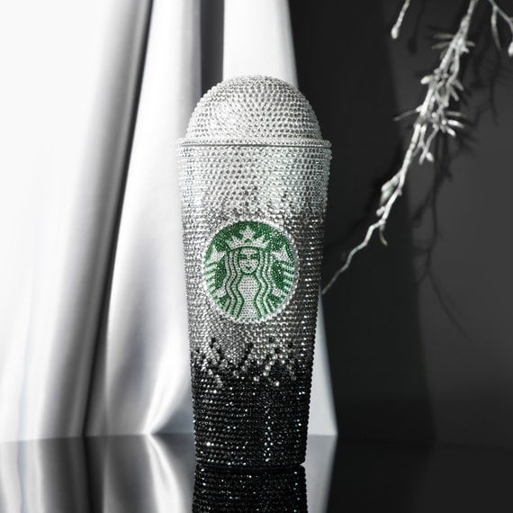 HanixCrystals Personalized Starbucks Cup With Swarovski Crystals