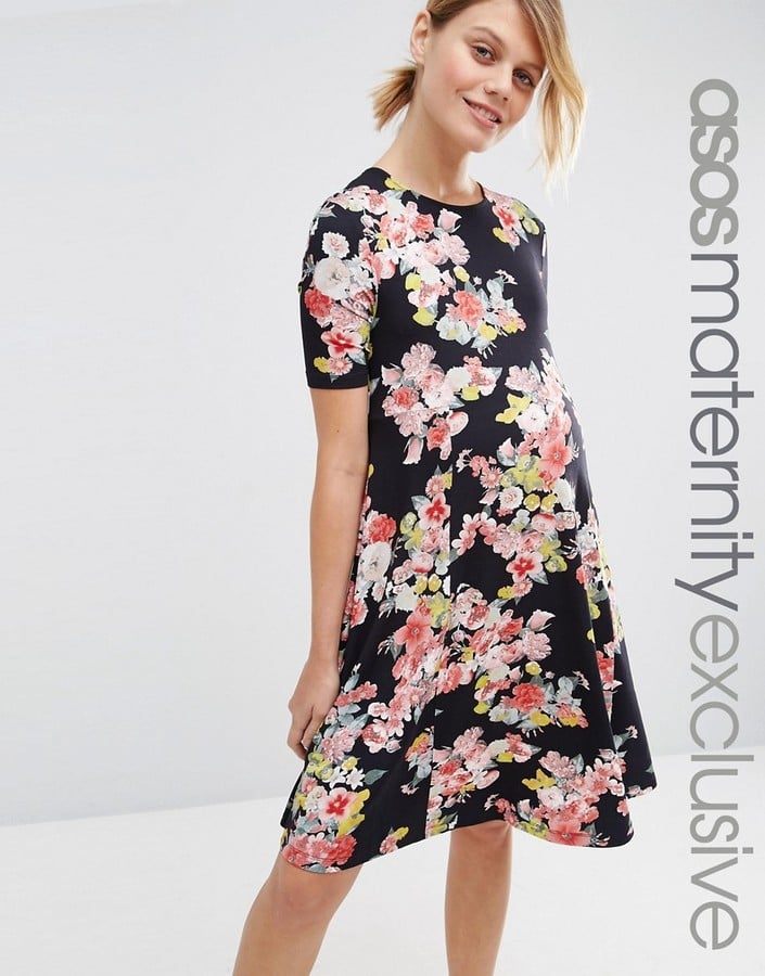 Asos Floral Swing Dress with Short Sleeve