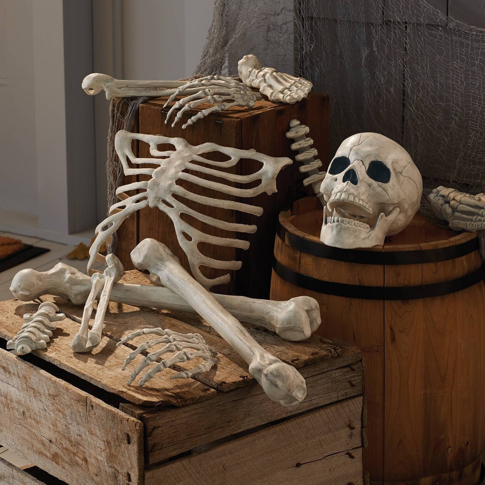 For Skele-Fun Everywhere: Skeleton Bag of Bones Halloween Decorative Prop | Deck the Halls With Horror — Target's Outdoor Halloween Decor Is Frightfully Delightful | POPSUGAR Home Photo 15