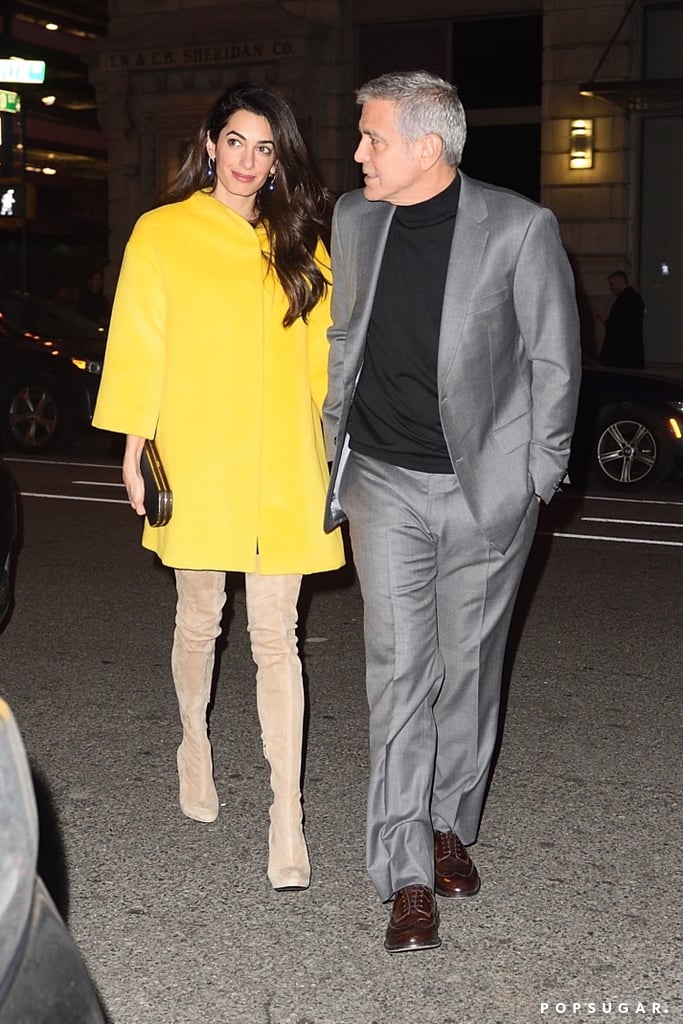 Amal Clooney Beige Knee-High Boots