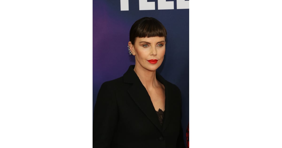 Charlize Theron S Bangs Hairstyle April Popsugar Beauty Uk Photo