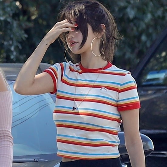 Selena Gomez's Striped T-Shirt at IHOP