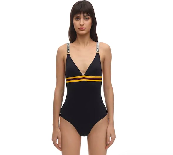 Stella McCartney Sporty Econyl Swimsuit W/ Logo Straps