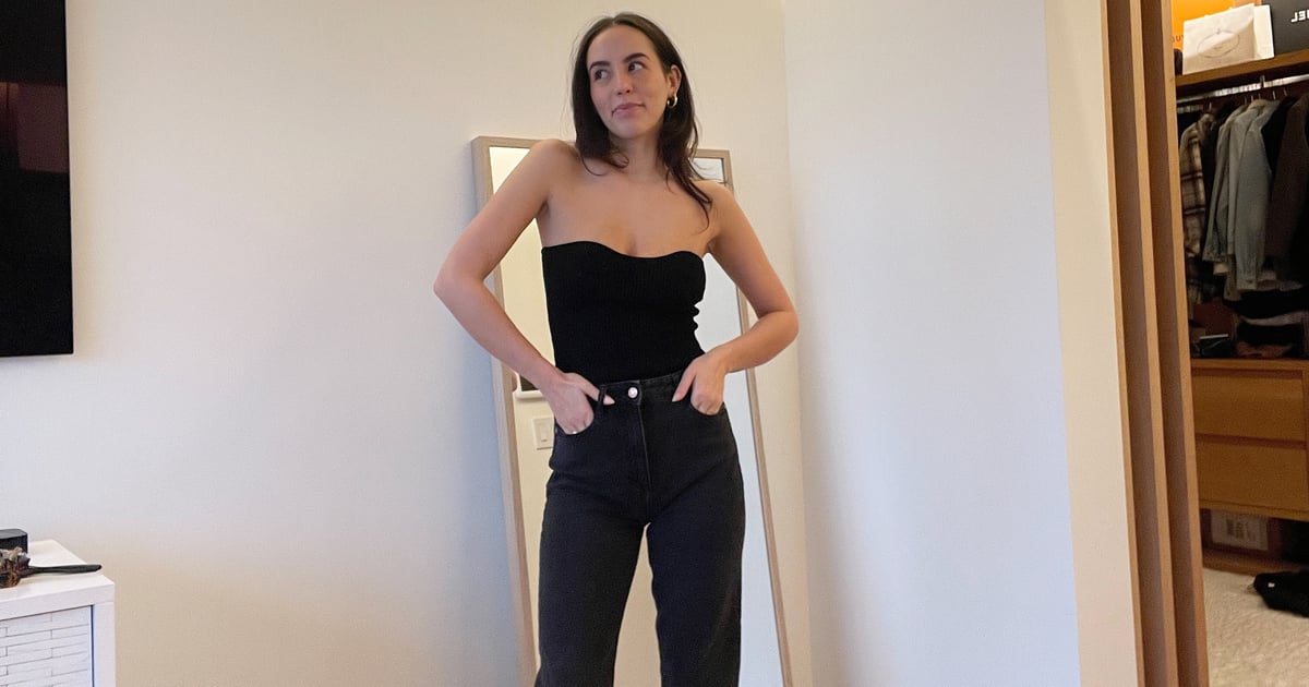 I tried this Zara tube top – it's perfect for the 'jeans and nice top'  outfit, it's perfection