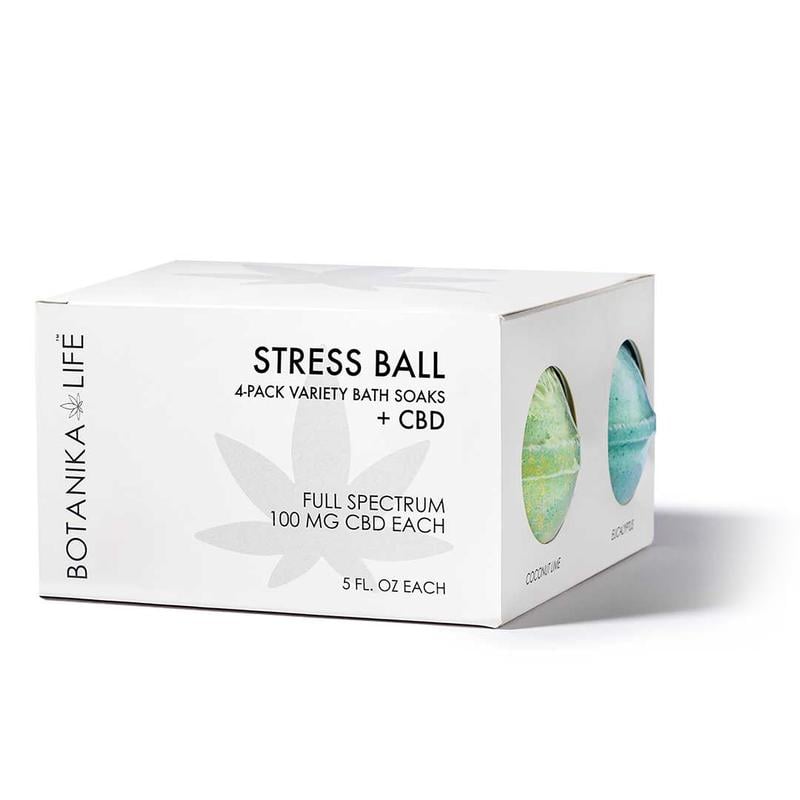 Botanika Life Stress Ball 4-Pack Variety Bath Soaks