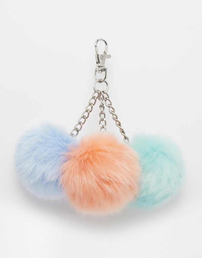 ASOS Oversized Triple Pom Keychain ($18)