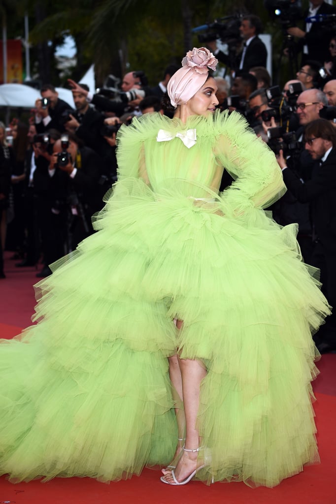 deepika padukone green dress cannes