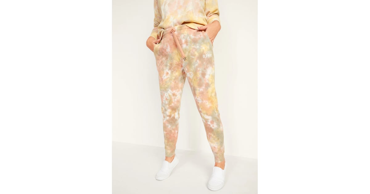 Mid-Rise Tie-Dyed Logo-Graphic Sweatpants for Women
