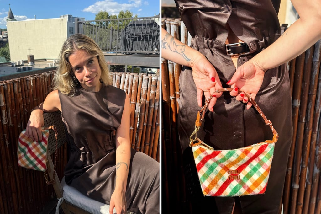 "I will forever be excited about a new fashion rental app — especially one that curates a thoughtful mix of designer favorites and occasionwear — mostly because of the sustainability factor and my genuine love for vintage. I've tried plenty of services like Louvelle, and I've even lent out my own closet treasures on some platforms, but I've never come across this many high-end pieces in pristine condition. 
As soon as I laid my eyes on this brown Prada sheath dress, I knew it was special enough to rent for my first trial. The exposed belt at the back offers an unexpected peek of skin and the luxe, chocolate satin fabric is an instant head-turner. But never did I expect it to be so neatly delivered, pressed in a garment bag, immediately ready to wear with not a flaw in sight. 
After my first rental, I continued to utilize the Louvelle app and can confidently say that with this service, you're getting a smooth process that justifies the price point of some of the one-of-a-kind luxury outfits you can rent for a fraction of the original retail price." — Sarah Wasilak, shopping director & social host