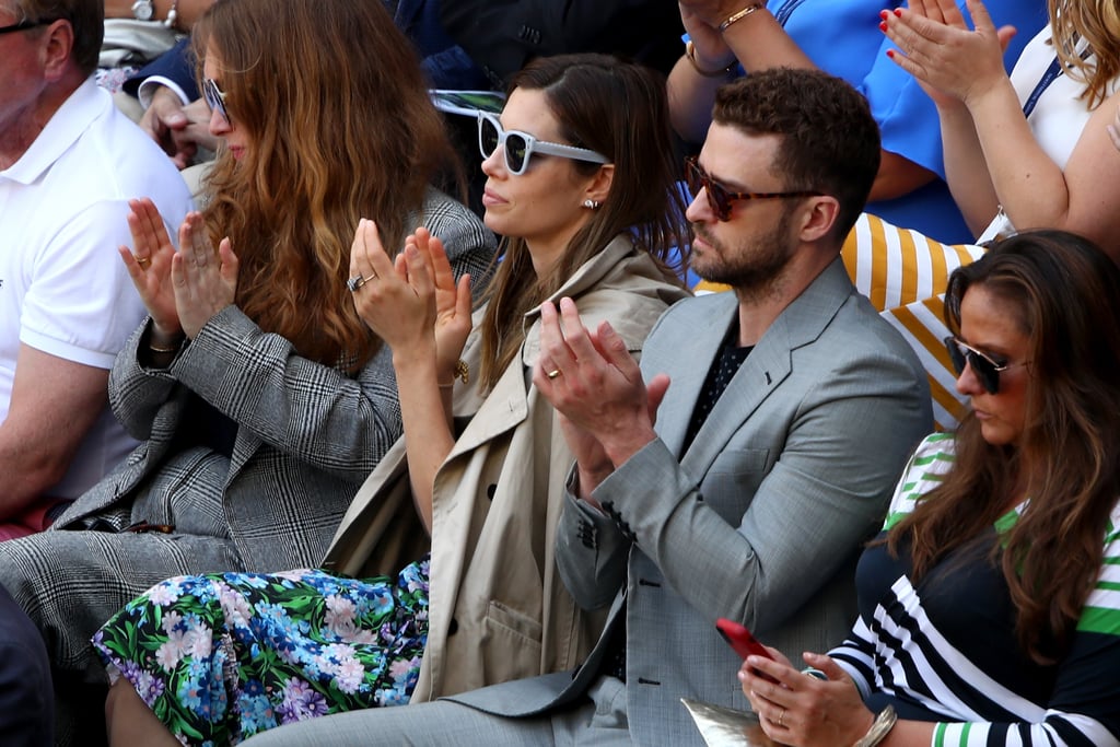 Justin Timberlake and Jessica Biel at Wimbledon July 2018