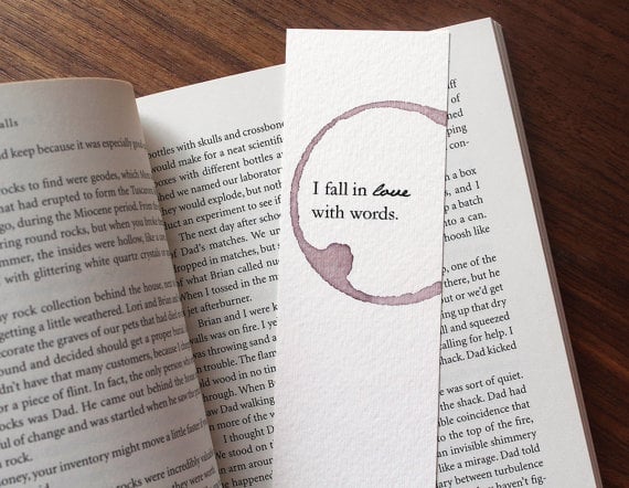 I Fall in Love With Words Bookmark