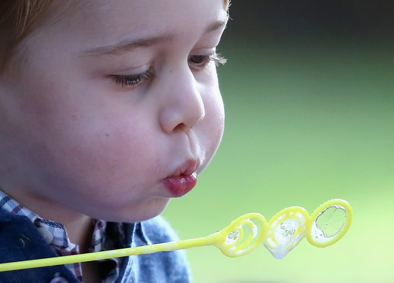 Prince George Blowing Bubbles
