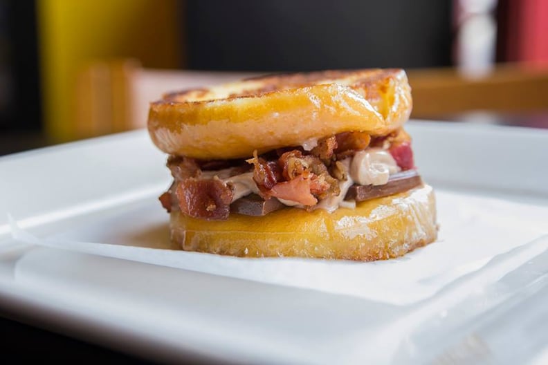 Chocolate Bacon Doughnuts Sandwich