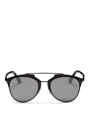 Christian Dior 'Reflected' Acetate Temple Metal Veneer Aviator Sunglasses ($475)