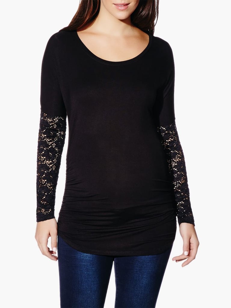 Thyme Maternity Lace Sleeve Maternity Top ($42)