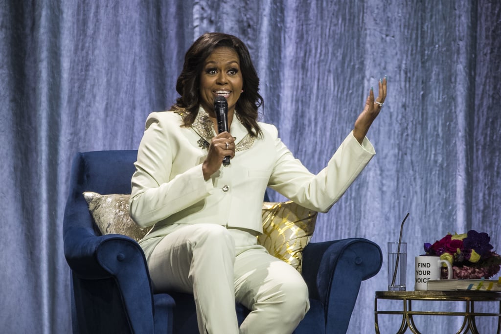 Michelle Obama Green Pastel Suit 2019