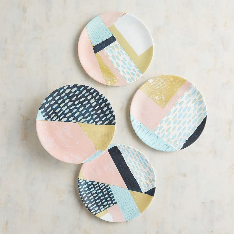 Geometric Modern Salad Plate Set