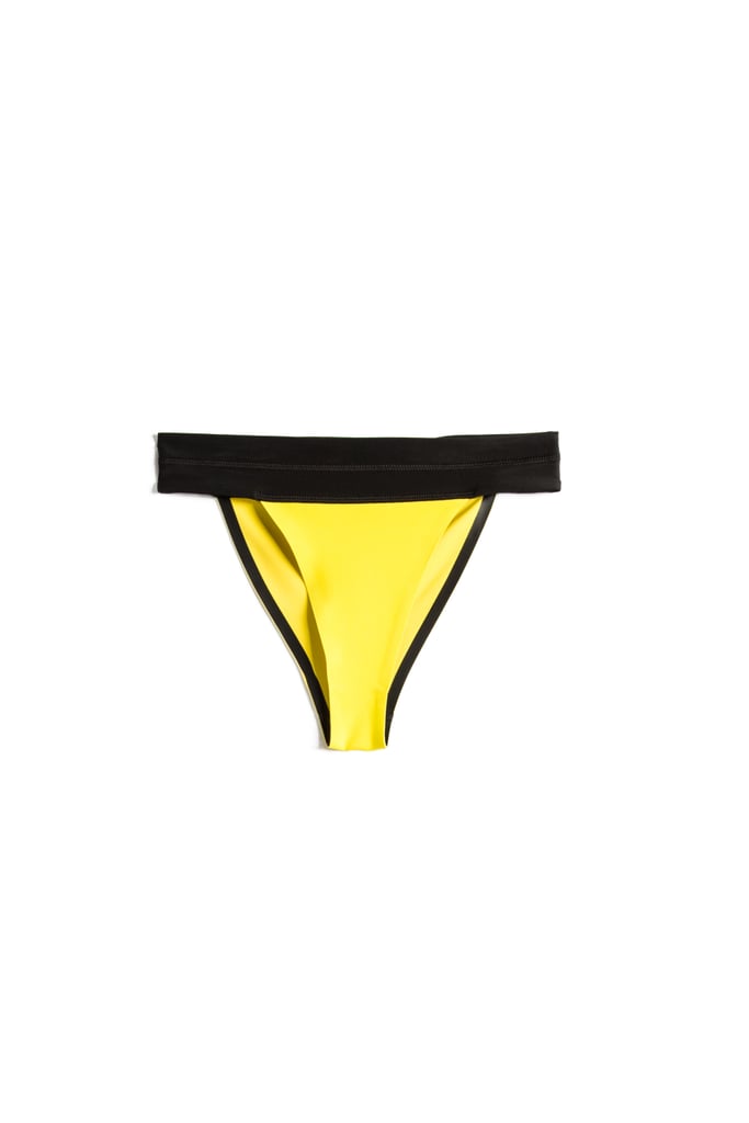 Yellow and Black High-Waisted Contrast Bottoms