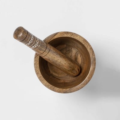 Cravings by Chrissy Teigen Mango Wood Mortar and Pestle Set