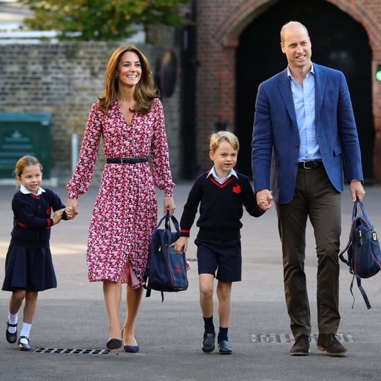 Princess Charlotte Hiding Behind Kate Middleton at School