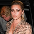 Florence Pugh Shimmers in a Completely Sheer Crop Top and Maxi Skirt