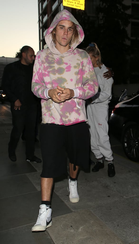 Justin Bieber Tie-Dye Sweatshirt Singing in London