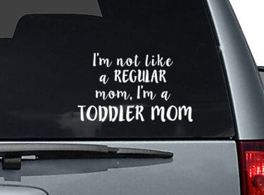 Toddler Mom Car Window Decal