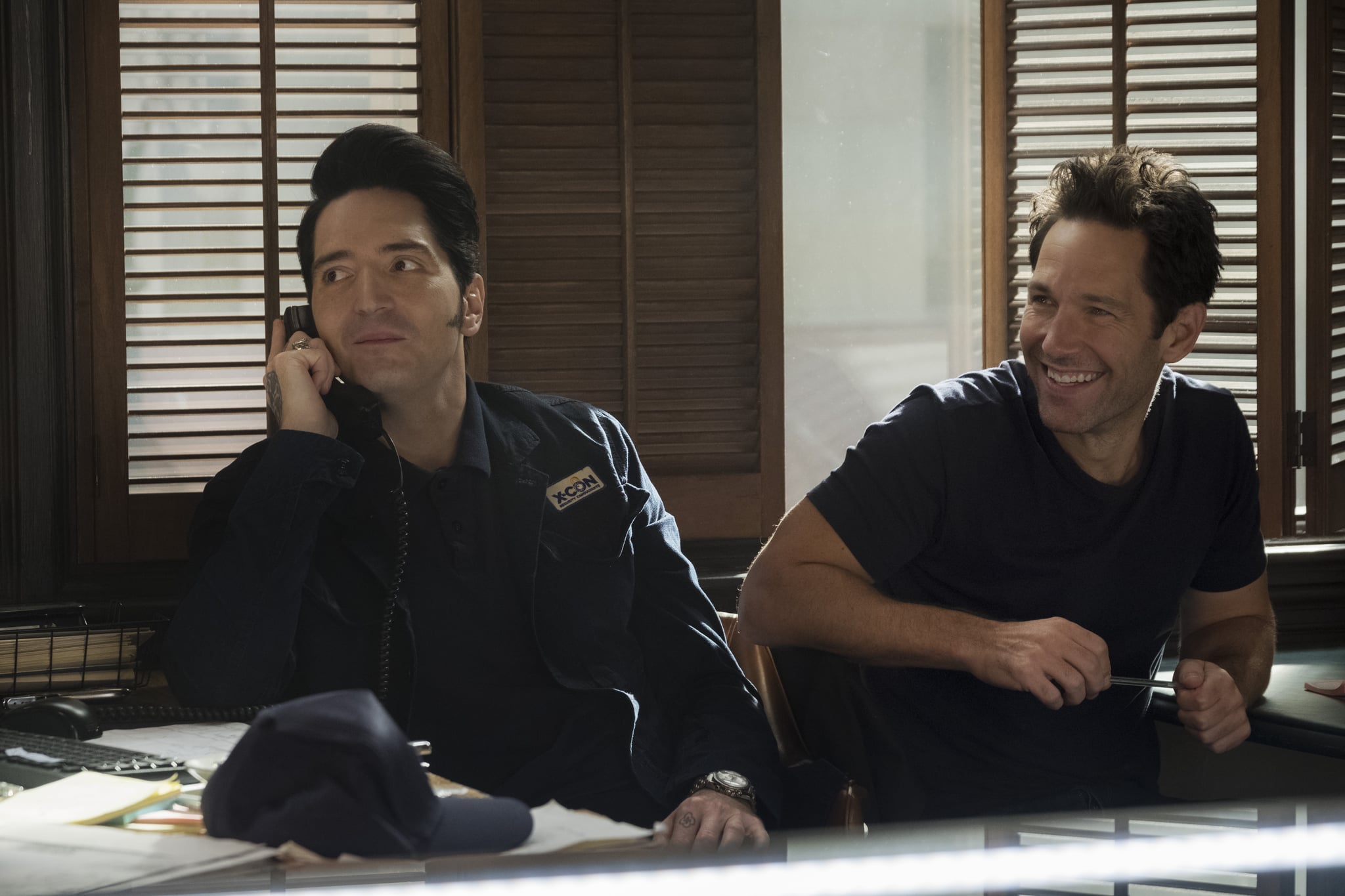 Marvel Studios ANT-MAN AND THE WASP..L to R: Kurt (David Dastmalchian) and Ant-Man/Scott Lang (Paul Rudd) ..Photo: Ben Rothstein..©Marvel Studios 2018