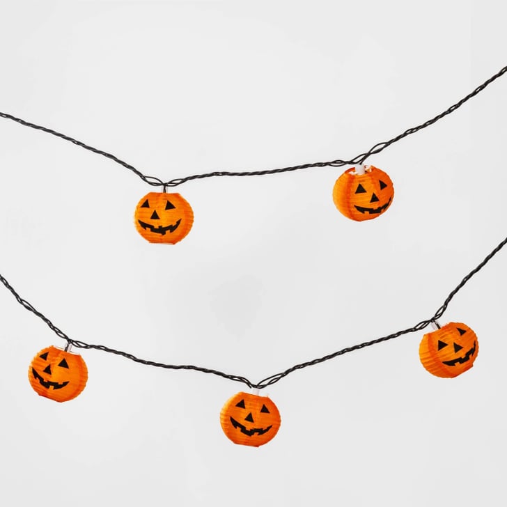 Fabric Pumpkin LED Halloween Lantern String Lights Best Target Outdoor Halloween Decorations
