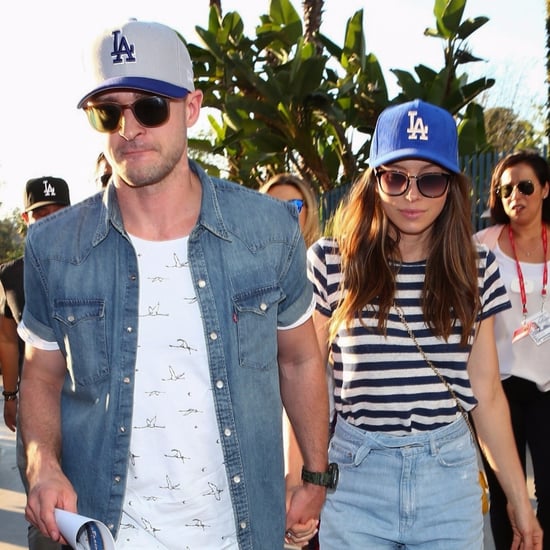 Justin Timberlake and Jessica Biel at the World Series 2017
