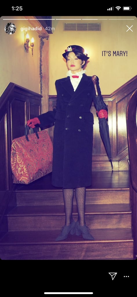 Gigi Hadid Mary Poppins Costume on New Year's Eve