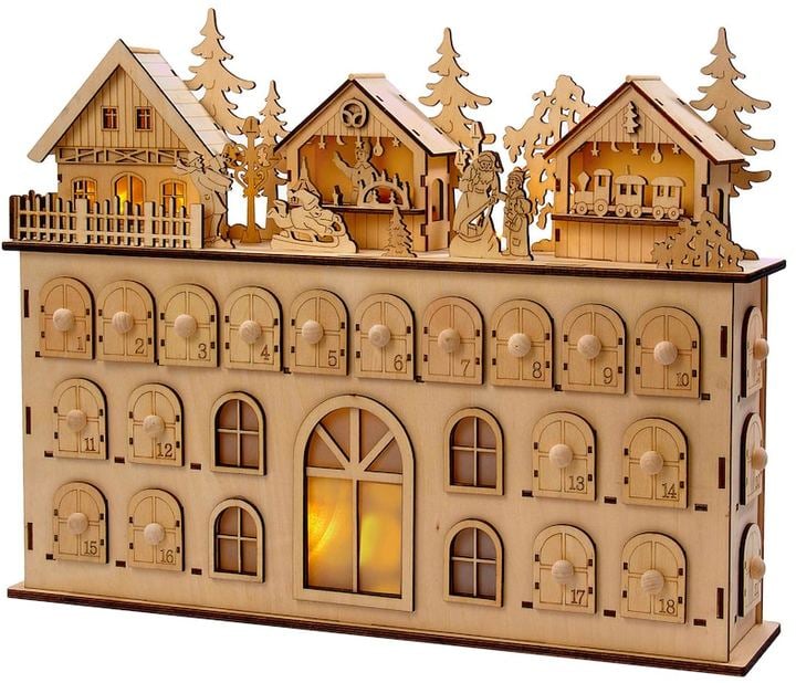 Buy: Kurt Adler Wooden Advent Calendar