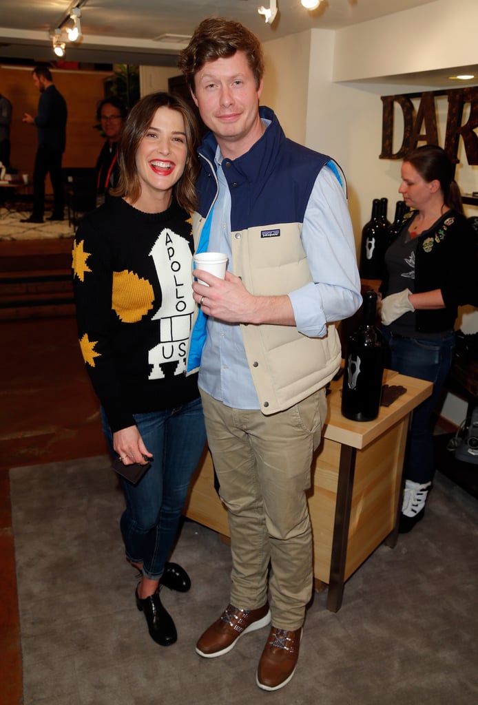 Unexpected costars Anders Holm and Cobie Smulders hung out at The Variety Studio's Dark Horse Wine workshop.
