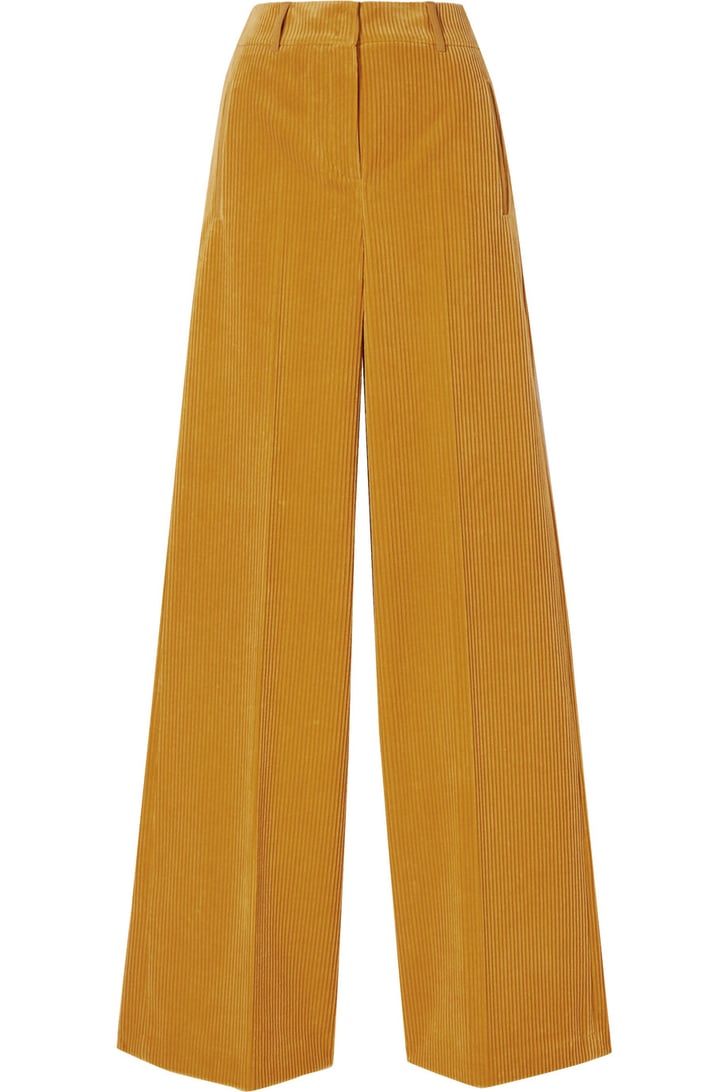 Akris Flore cotton and cashmere-blend corduroy wide-leg pants | The ...