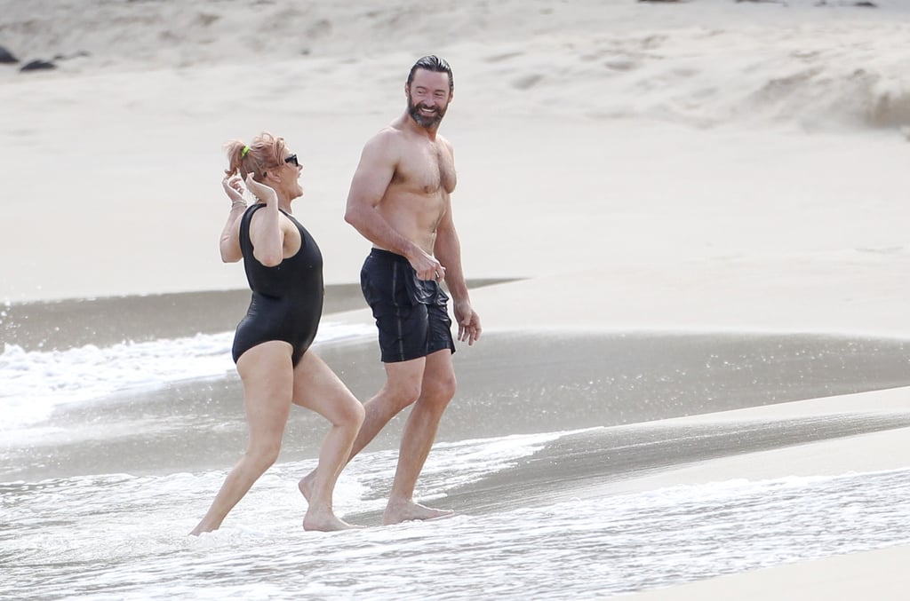 Hugh Jackman Shirtless in St. Barts For His 20th ...