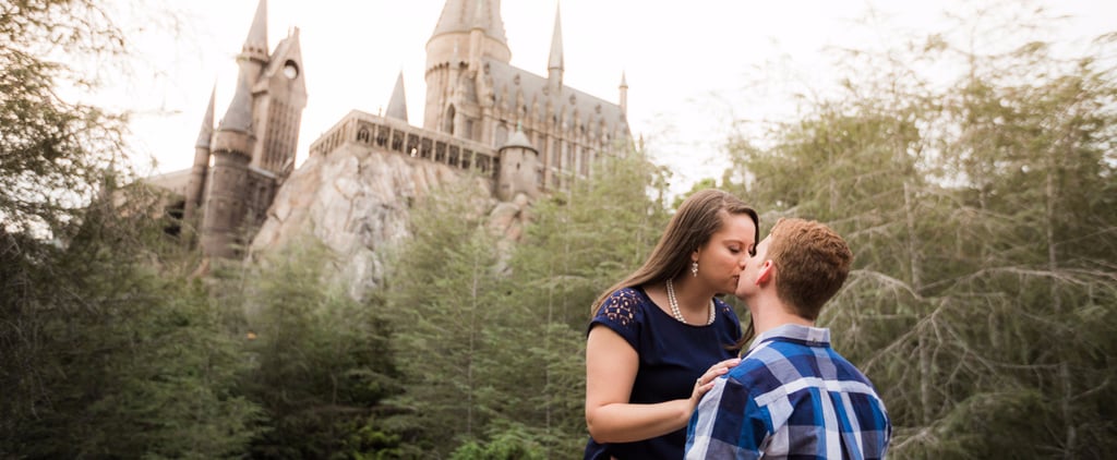 Engagement Photos at the Wizarding World of Harry Potter