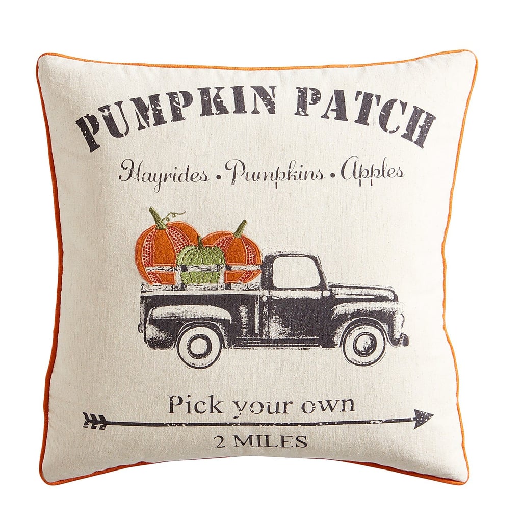 Pumpkin Patch Truck Printed Pillow