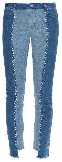House of Holland Patchwork Denim Skinny Jeans ($333)