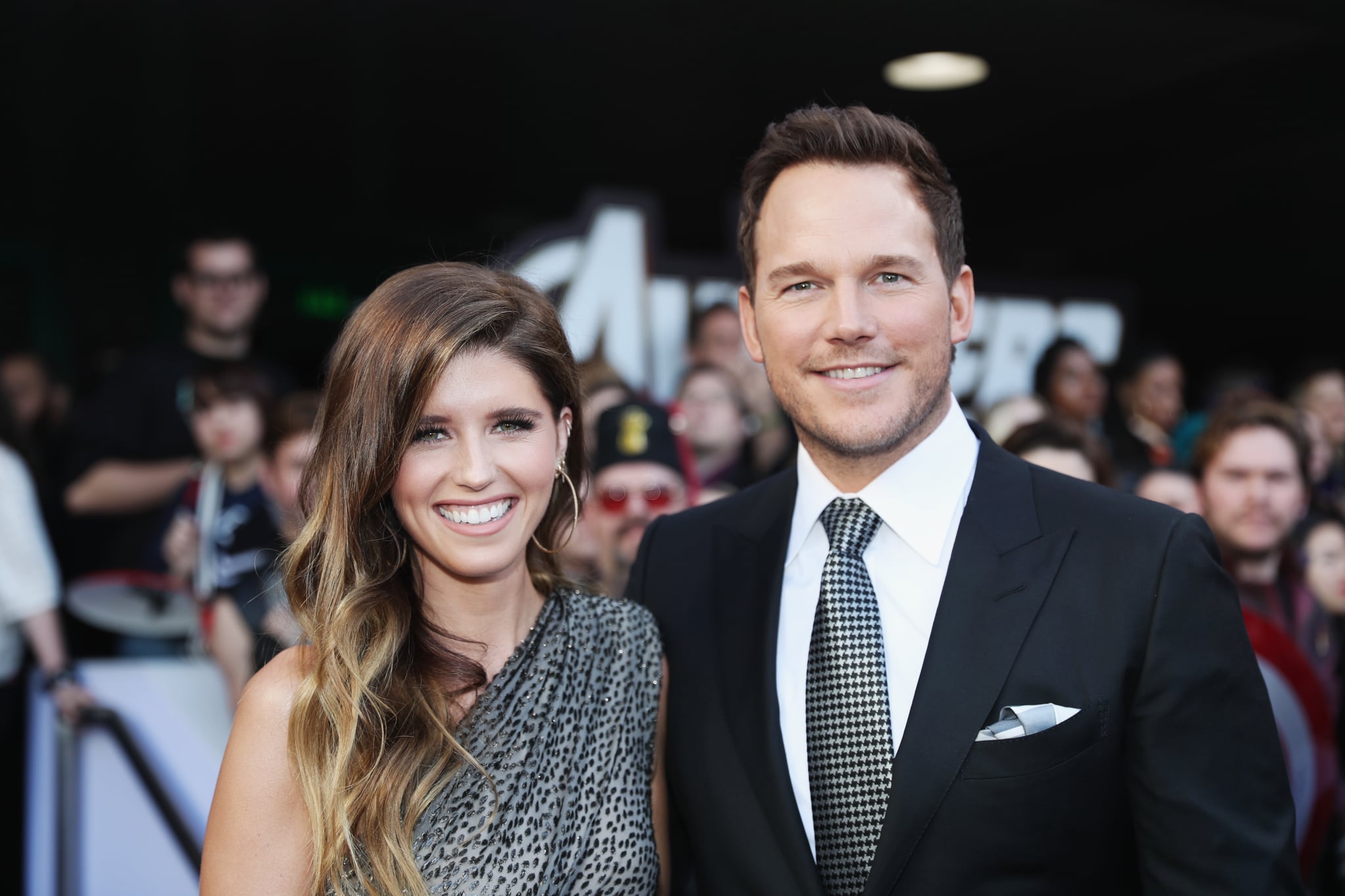 LOS ANGELES, CA - APRIL 22:  (L-R) Katherine Schwarzenegger and Chris Pratt attend the Los Angeles World Premiere of Marvel Studios' 