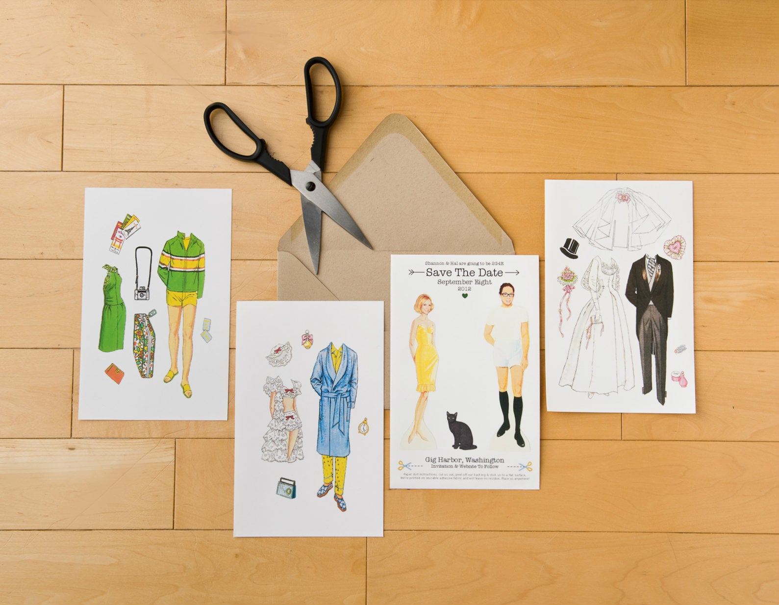 Cut Out Paper Dolls 34 Clever Ways To Save The Date Popsugar