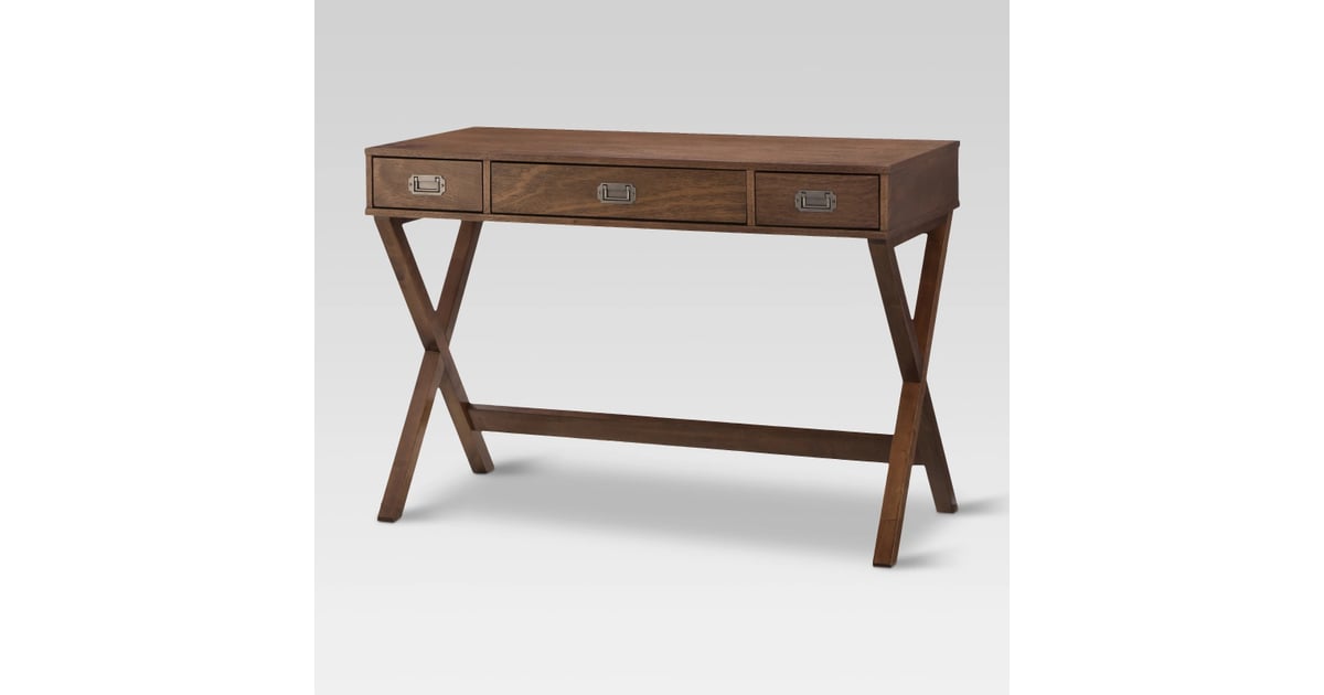 Threshold Campaign Wood Writing Desk With Drawers | Best Before-and