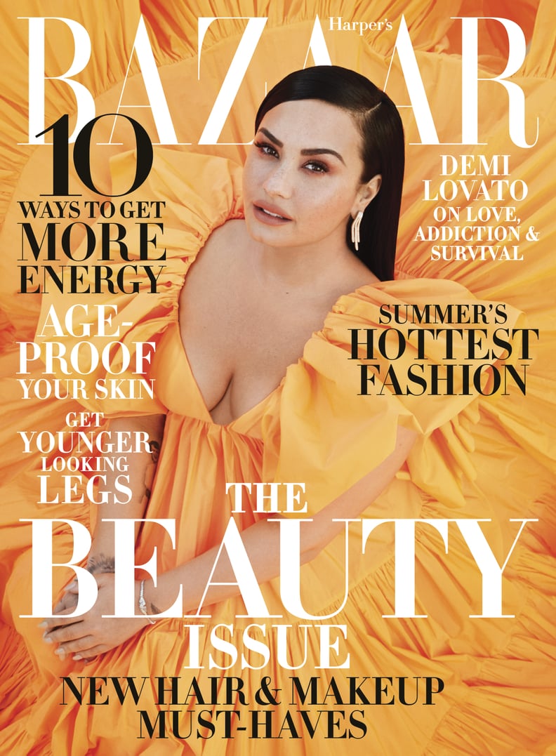Demi Lovato Wearing Valentino on the Cover of Harper's Bazaar