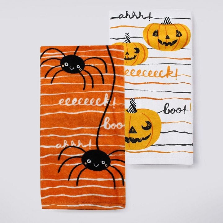 Boo Kitchen Towels Cheap Halloween Decor From Kohl's POPSUGAR Smart