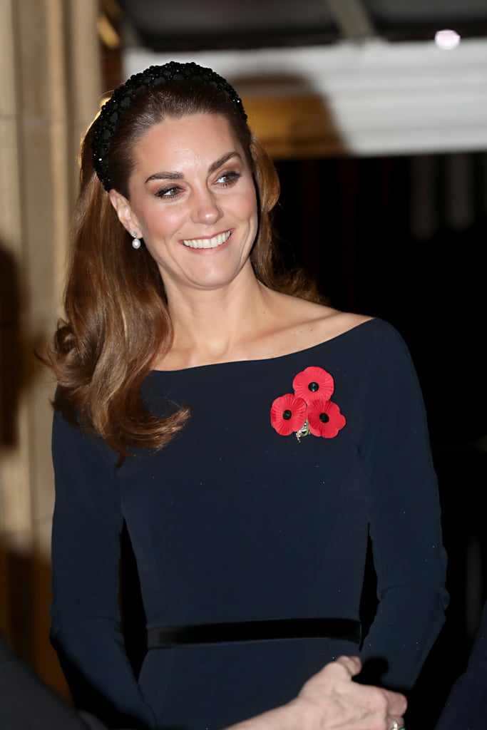 The Duchess of Cambridge in a Sparkly Black Zara Headband