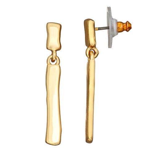 Dana Buchman Gold Tone Linear Earring