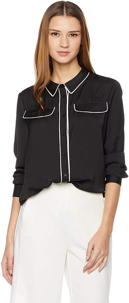 Essentialist Flap Pocket Button-Down Blouse