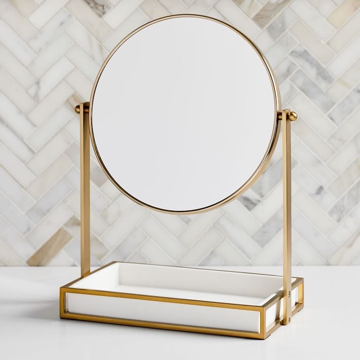 Modern Resin Stone Vanity Mirror
