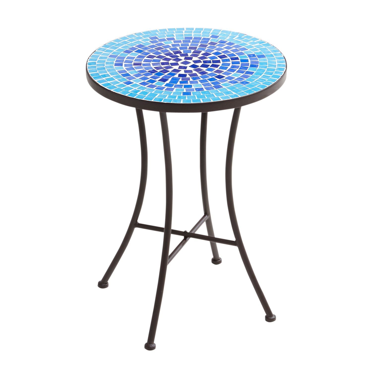 Blue outdoor sales accent table