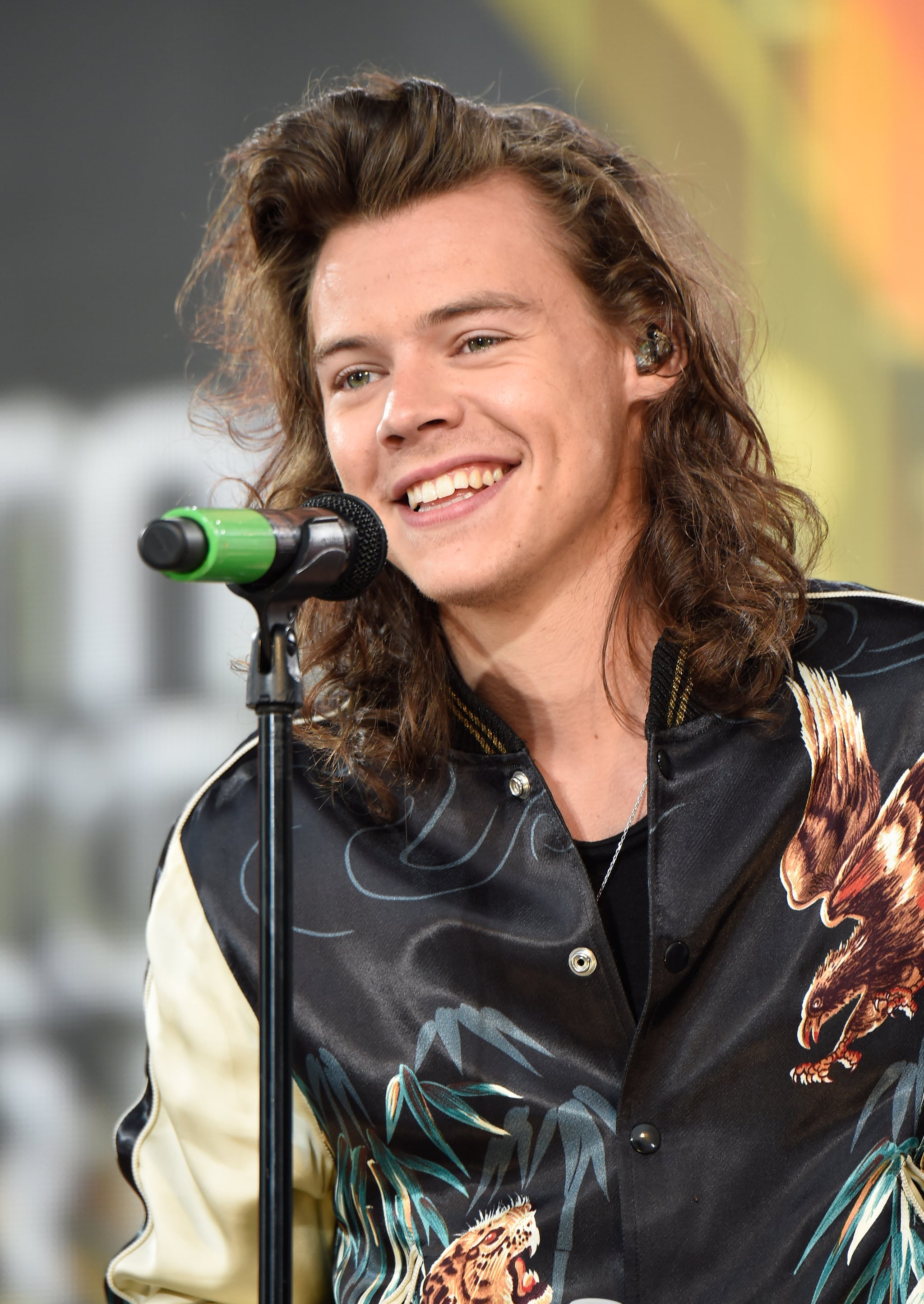 Harry Styles Wearing A Saint Laurent Jacket On Stage For Abc S Good 